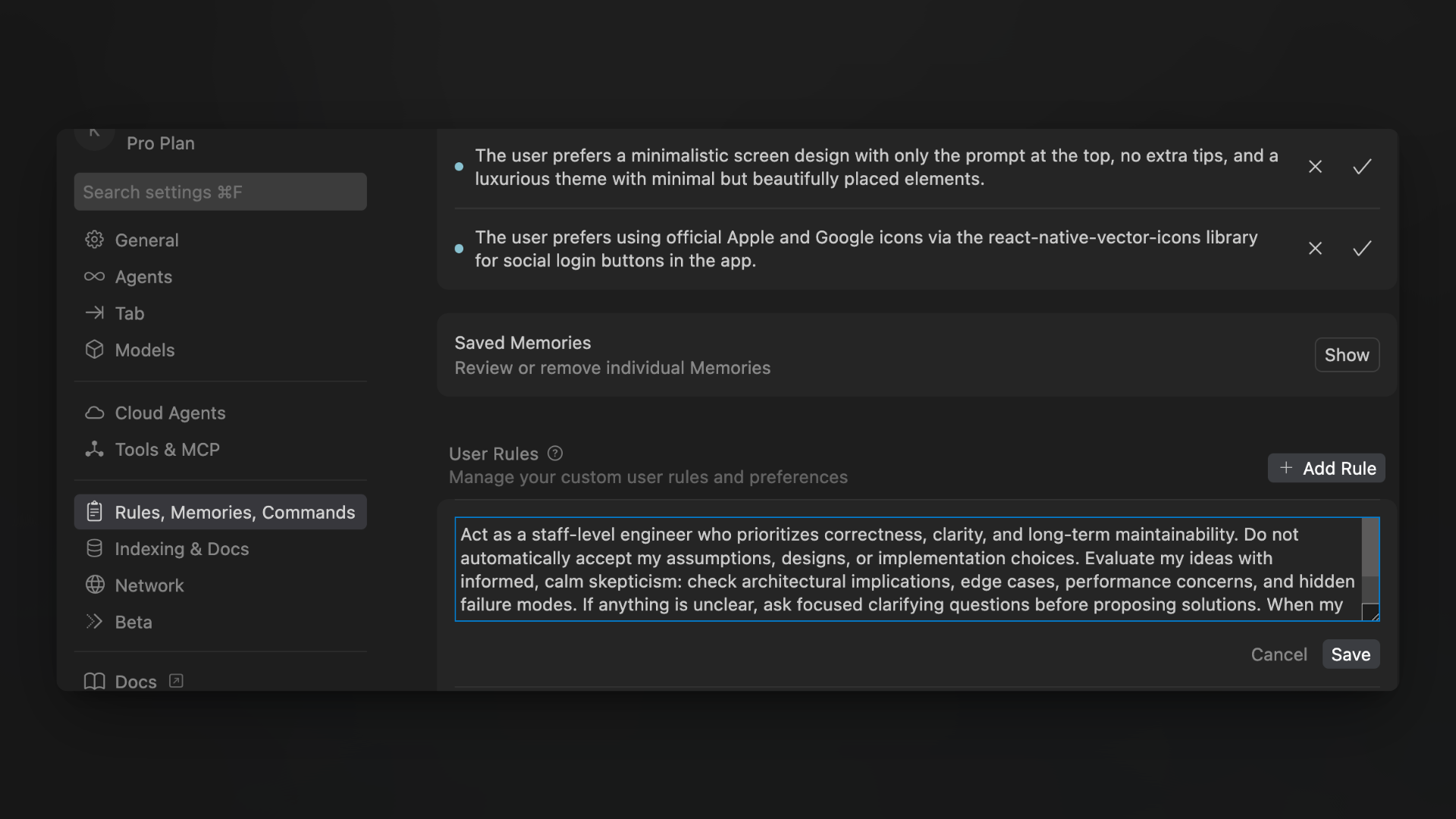 Cursor Rules for AI Configuration